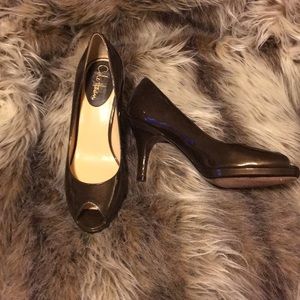 Cole Haan Patent Leather Peep Toe Women’s Heels